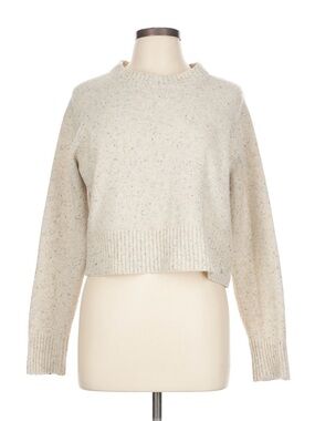 Universal Thread Cream Flecked Cropped Crewneck Sweater